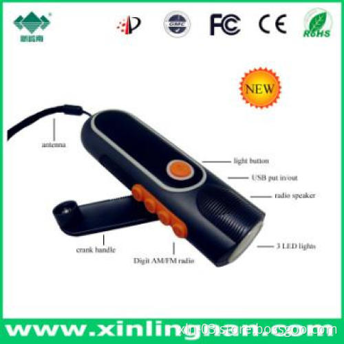 2013mini hot sale item torch light crank power